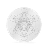Large Acrylic Meditation Platform Metatron's Cube Disc - Decor Gift - BGCOPPER