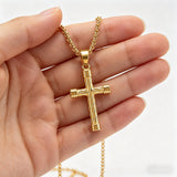 Men’s Twisted Rope Cross Necklace – Faith, Strength & Modern Devotion
