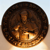 St. Francis of Assisi Patron Saint of Animals Religious Icon - Natural Wood Wall Decoration Hanging Souvenir