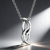 Deformable Kissing Fish Stainless Steel Jewelry | Ring & Necklace 2-in-1 Set