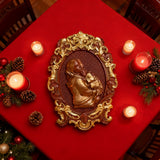 Our Lady & Child Wooden Plaque: A Christian Symbol of Mary’s Love & Christ’s Humble Birth