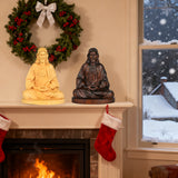 🕊️ Jesus Meditation Wooden Statue - Desk Sculpture for Prayer & Reflection