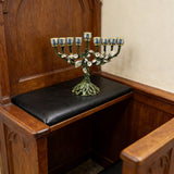 Vintage Vine & Flower 9-Branch Jewish Menorah