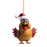 Creative Cute Animal Chicken Christmas Hanging Christmas Birds Car Hanging Home Christmas Tree Decorations - BGCOPPER