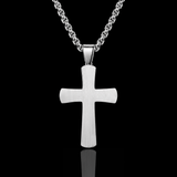 Starburst Cross Necklace – Silver Christian Pendant