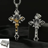 St. Benedict Exorcism Cross Necklace - Bless you and your family - BGCOPPER