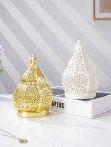 Moroccan Iron Cutout Lantern | Decorative Candle Holder