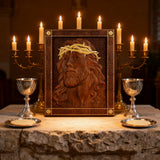 ✝️ Hand-Carved Jesus Thorn Crown Wood Art: A Christian Symbol of Redemption & Grace