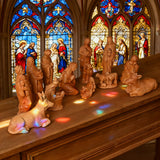 Jesus Manger Nativity Scene Wooden Statue Tabletop Ornament - Best Christmas Gifts - design detail