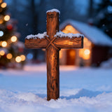 Wooden Spiral Cross: A Symbol of Christ's Sacrifice & Unity