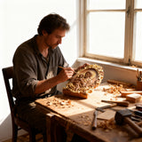 “St. Joseph & Child Jesus” Hand-Carved Wood Icon – A Timeless Christian Gift for Father’s Day & Faithful Homes