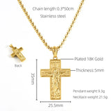 18K Gold Plated Ascension Cross Necklace - Thank you for your love and forgivness - BGCOPPER