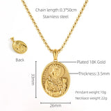 18K Gold Plated Saint Barbara Necklace - BGCOPPER