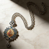 Vintage Our Lady & Child Icon Necklace