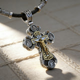 Two-Sided Devotional Cross - Jesus & Mary in 925 Silver - Wearable Faith