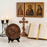 The Last Supper Round Wooden Sculpture