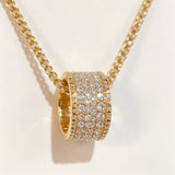 Iced-Out Barrel Pendant Necklace – Timeless Elegance & Sparkling Simplicity