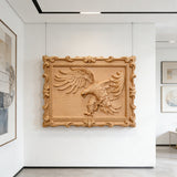 Hand-Carved Beech Wood Eagle Art: For the Bold & Spirited - product view