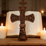 “Bless This Child” Prayer Boy/Girl Cross Wooden Sculpture