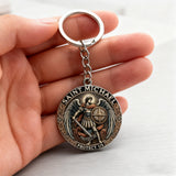 Saint Michael Defender Glass Keychain: Carry His Protection in Your Pocket