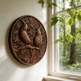 Red Cardinal Couple Hand-Carved Wood Figurine: A Symbol of Hope & Spiritual Connection