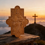 God's Shepherd religious gift Wooden carved chrirstian wall art