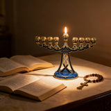 Holy 7-Branch Christian Menorah: Emblem of Divine Light and Devout Faith