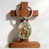 Jesus and the Children Oval Keychain: A Symbol of Love and Innocence