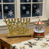 Golden Jerusalem 9-Branch Menorah: Light That Ties to the Holy City