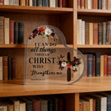 Heart-Shaped Cross Acrylic Decor: A Daily Reminder of Strength in Faith
