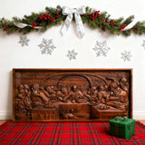 Bgcopper Last Supper Religious Carving Icons Gifts Wood Carving Religious Wood Wall Art