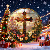 Stained Glass Cross Acrylic Suncatcher: A Christian Symbol of Beauty & Redemption