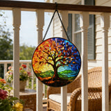 Rainbow Tree of Life Stained Glass Suncatcher: Where Color Meets the Eternal