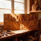 22.75 "Jesus Christus, Heiliger Geist Holz geschnitzt