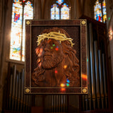 ✝️ Hand-Carved Jesus Thorn Crown Wood Art: A Christian Symbol of Redemption & Grace