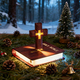 Floating Cross Bible LED Lamp: Suspended Faith, Illuminated Grace