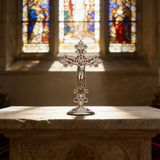 Ornate Jesus Crucifix Figurine: Elegance & Faith in One