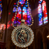 Saint Michael Defender Glass Keychain & Necklace: Carry His Protection With You