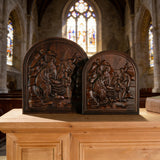 Natural Beech Nativity Scene Wood Carving Plaque: The Heart of Christmas in Handcrafted Wood