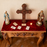 Bgcopper Lamb of God Wood Carving Cross Wall Decor - Paschal lamb