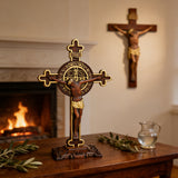 Dual Divine Cross: Christ’s Redemption & St. Benedict’s Protection