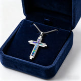 Abalone Shell Cross Necklace – Divine Protection & Celestial Beauty