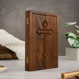 The Life of Christ Hand-Carved Beechwood Triptych – From Nativity to Resurrection Glory