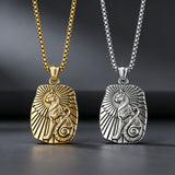 Ancient Egyptian Bastet Cat Goddess Stainless Steel Necklace | Egyptian Revival Jewelry
