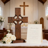 Irish Celtic Cross Wooden Hand Carved Cross for Wall Decor, Religious Gift Cross