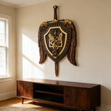 Archangel Michael Sword & Shield Wall Plaque - Divine Protection in Spiritual Warfare