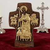 Good Shepherd Wooden Cross: A Religious Gift of Endless Care & Guidance