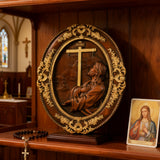 Jesus Hill Garten Gebet Plaque Holz schnitzerei