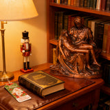 Michelangelo's Madonna and Child of Mercy Wooden Tabletop Arrangement