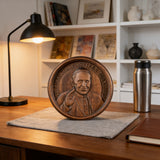 Pope Francis Hand-Carved Beechwood Wall Plaque